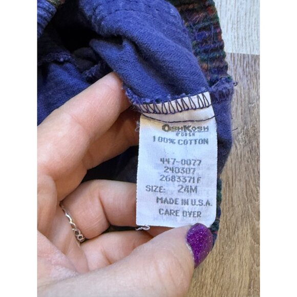 Vintage 90s Osh Kosh Baby B'Gosh Corduroy Pants Elastic Waist Snaps 24M - Picture 4 of 7